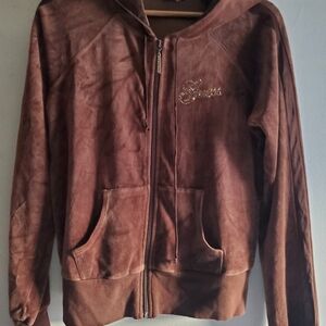 Guess Brown Velour Tracksuit Size Medium.
